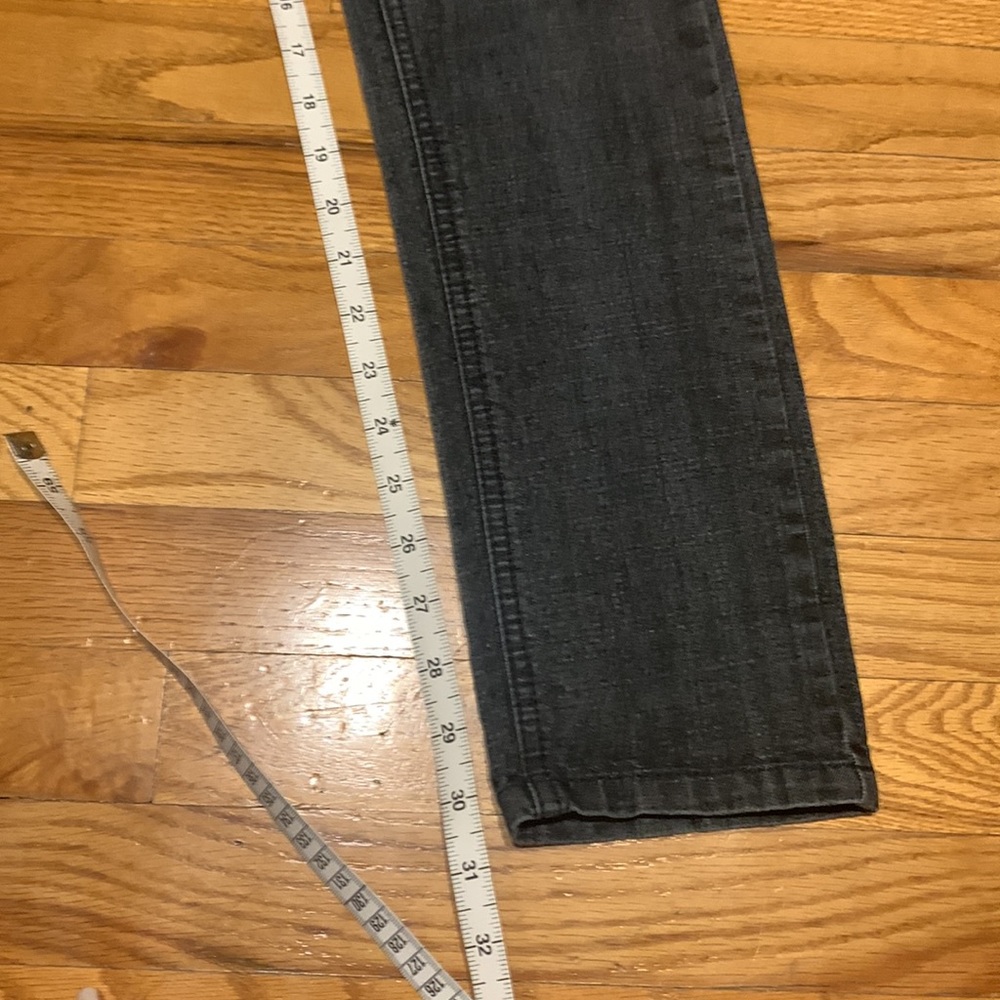 Softened, broken in, faded black bootcut denim - Picture 8 of 10
